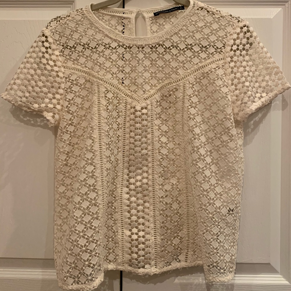 Abercrombie & Fitch White Lace Blouse